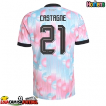 Camisa de Futebol Bélgica Timothy Castagne #21 Equipamento Secundário Mundo 2026 Manga Curta